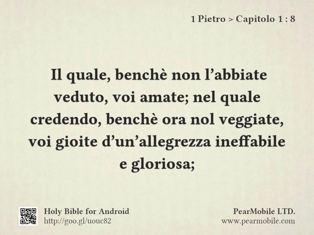 1 Pietro, Capitolo 1:8